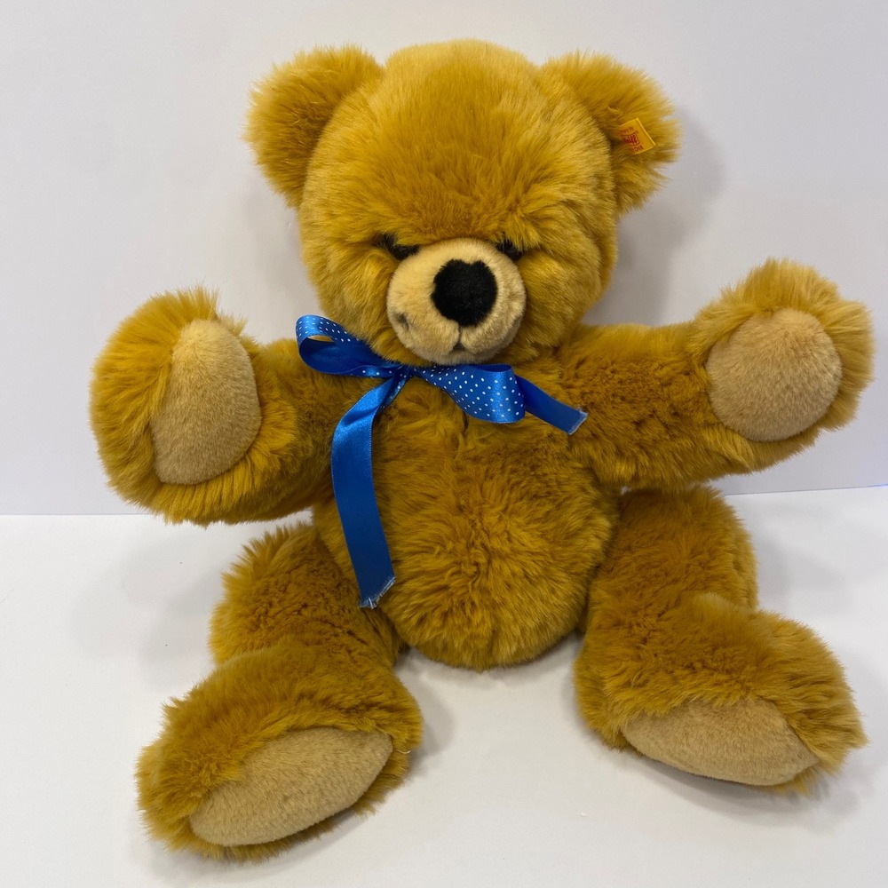 Steiff Teddy Bear Kids 18in Gold 020032 Plush Germany Button In Ear Knopf Im Our